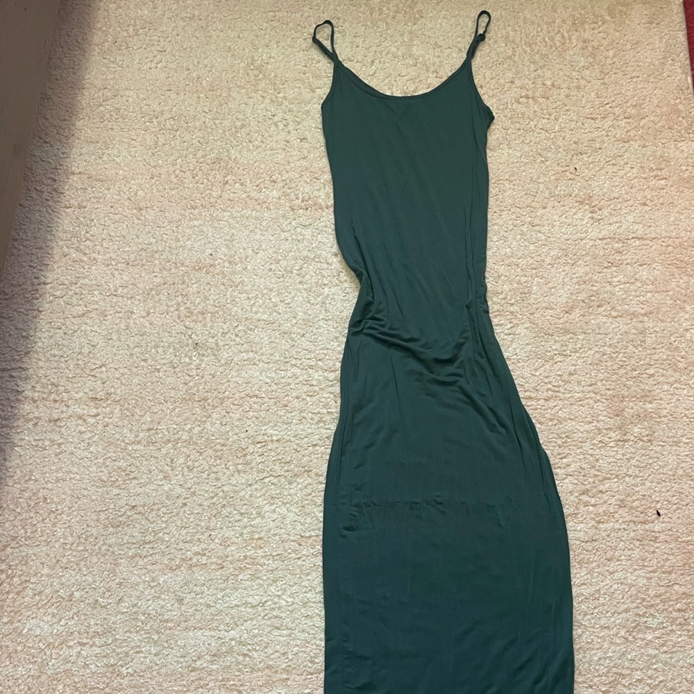 Long green dress